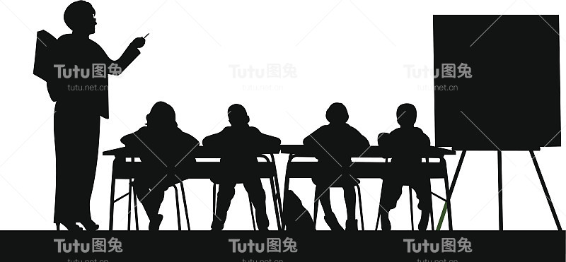 学校老师用书本在课堂上教你的学生