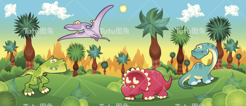 恐龙出没的绿色森林