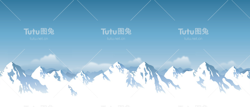 向量冰雪覆盖的山