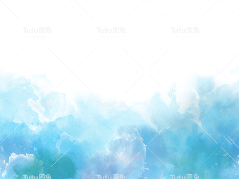蓝色水彩艺术边框背景