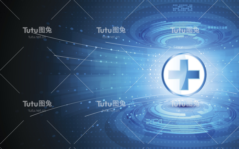 向量抽象科技保健创新概念背景