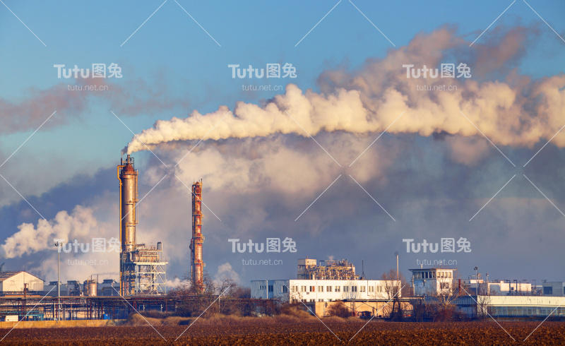 有空气污染的工厂