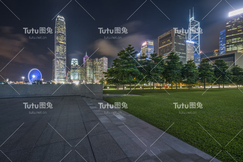 香港中央公园的夜景