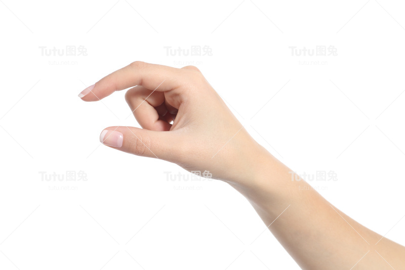女人手里拿着一些像空白的东西