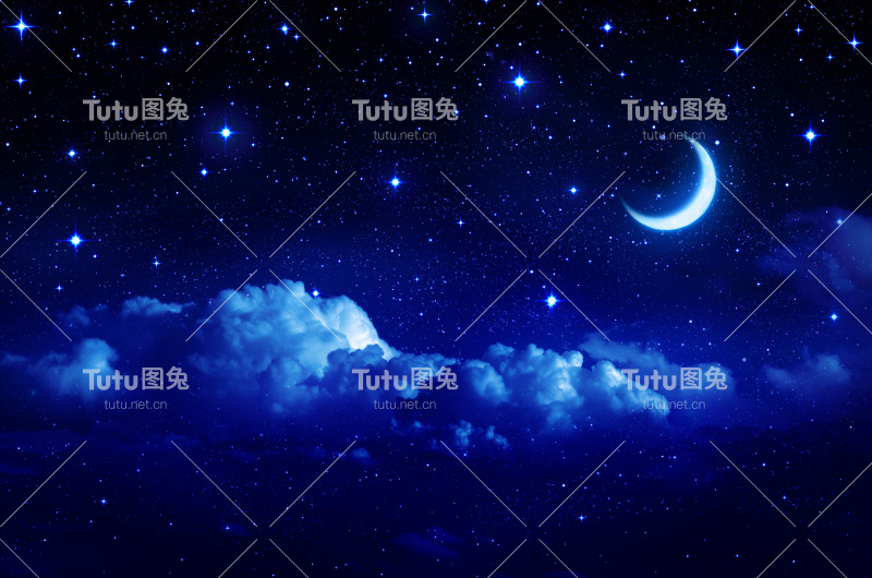浪漫的天空之夜为情人节的背景