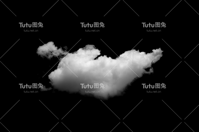 黑色背景上的云