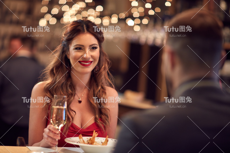 浪漫的情人节晚餐