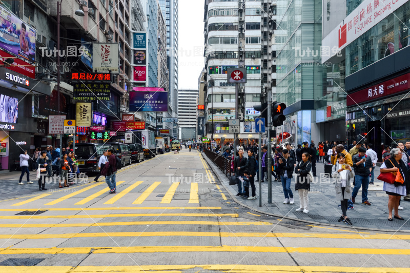 香港热闹的街景