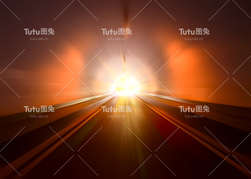 路隧道，夜光照亮