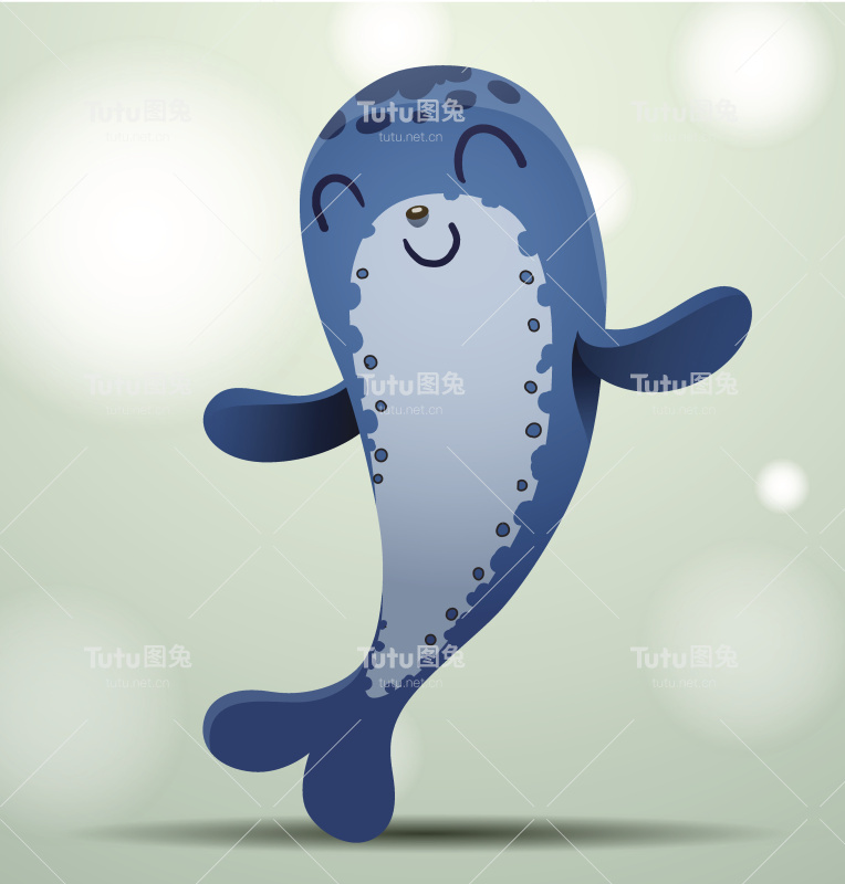 可爱的海豹微笑