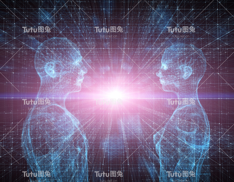 三维空间内的线框人体模型