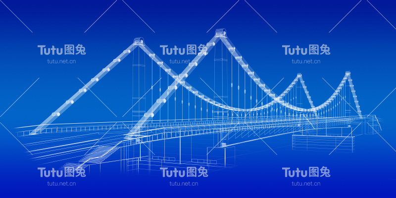 蓝色的桥的草图