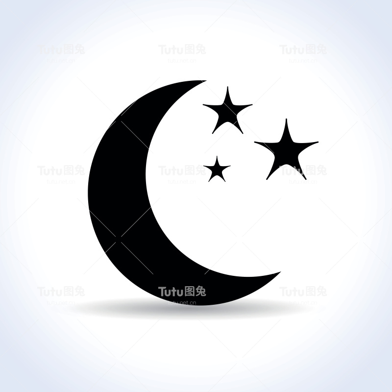 月亮图标上的白色背景