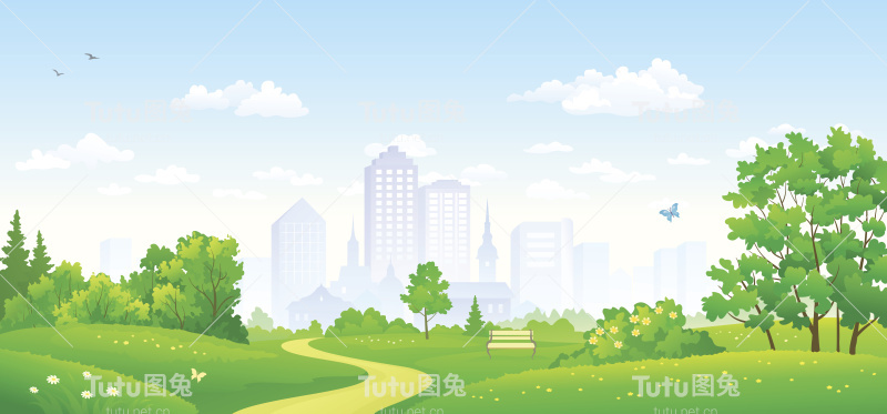 城市公园全景