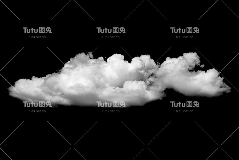 黑色背景上的云