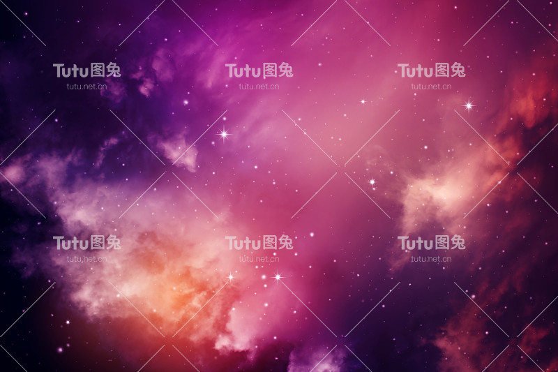 满天星星的夜空。