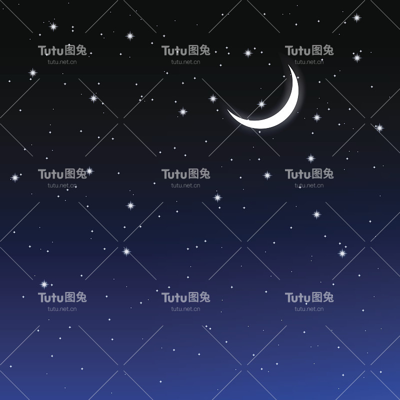 星空与月牙