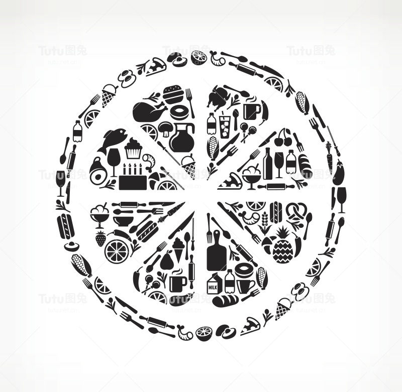 橙色食物和饮料版税免费矢量艺术