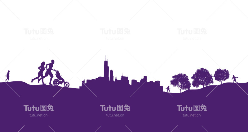 城市公园情侣慢跑运动图表