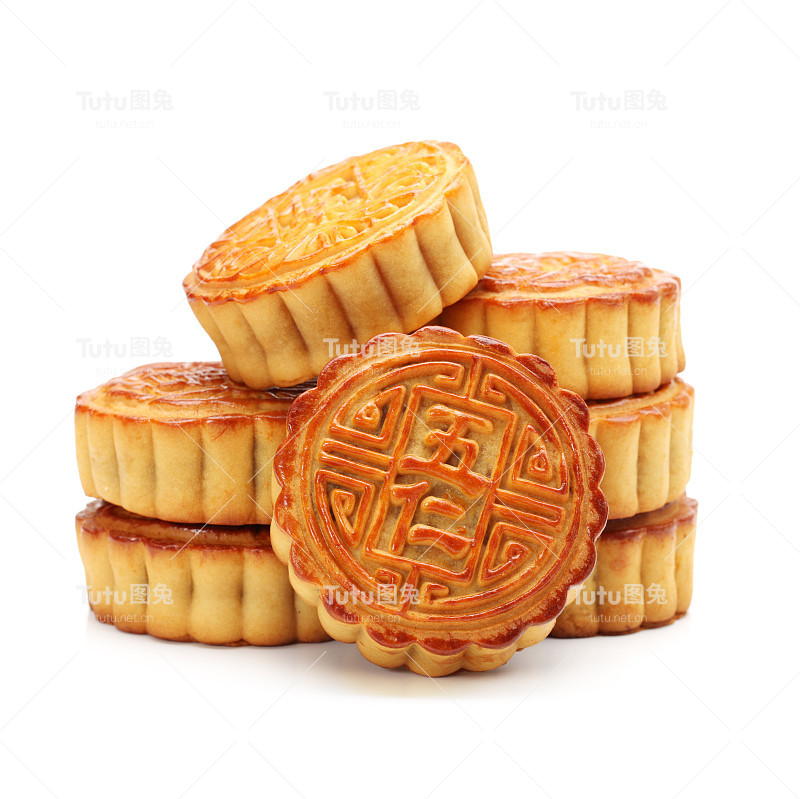 中秋堆月饼隔月白
