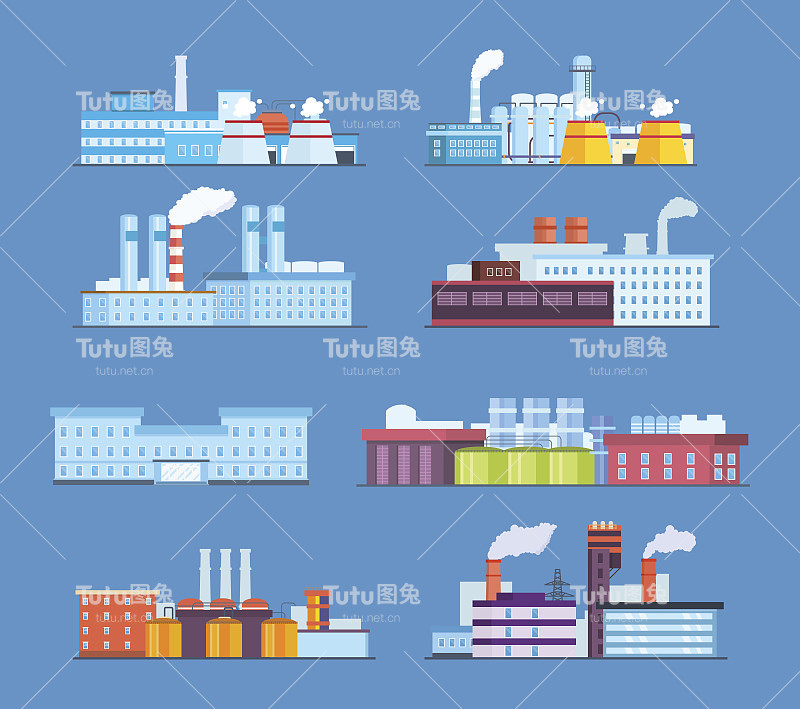 配套建筑:工业、化工、氦气厂、石油、行政大楼、医院