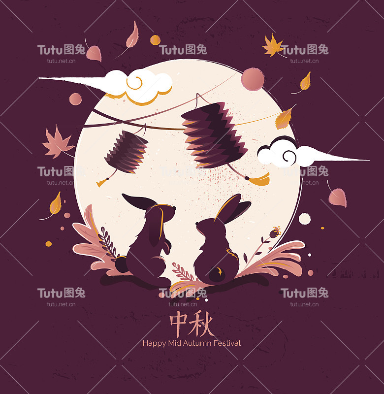中国中秋节设计。