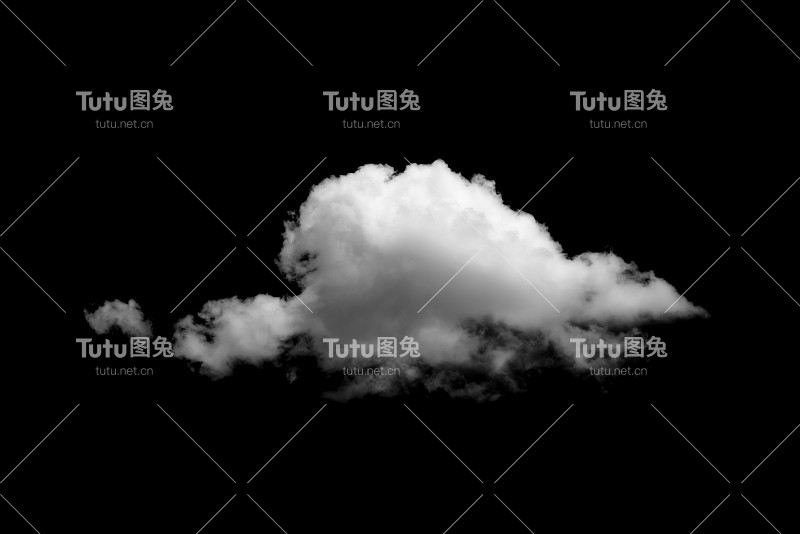 黑色背景上的云
