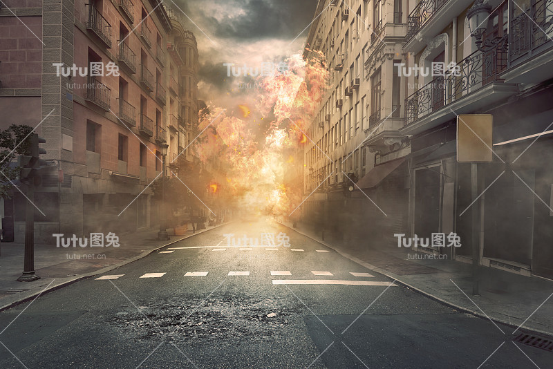 大火和爆炸对城市的破坏