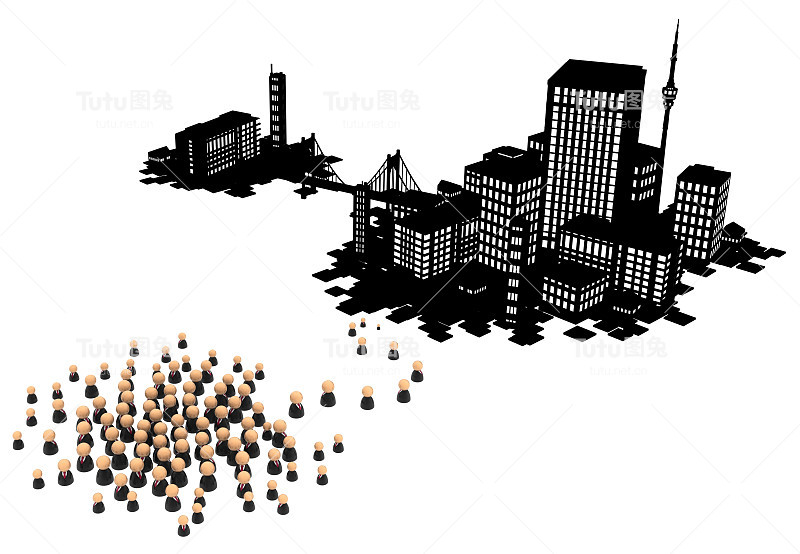 商业人群，黑暗城市迁移