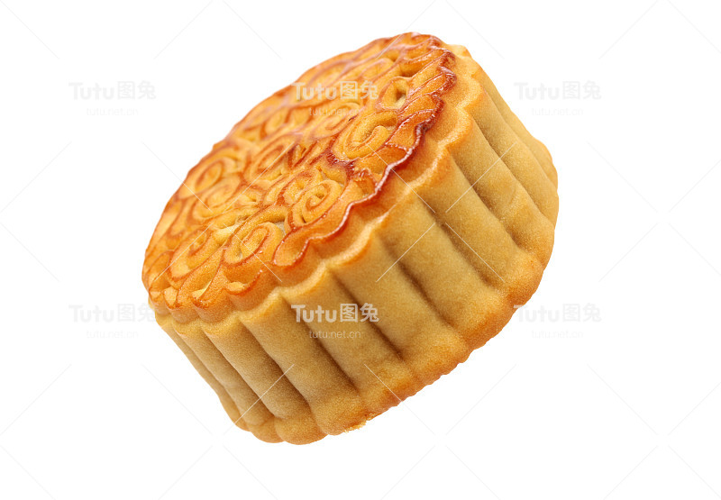 月饼品种孤立在白色背景上