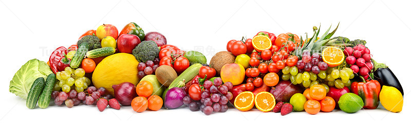 大量收集健康水果、蔬菜、浆果