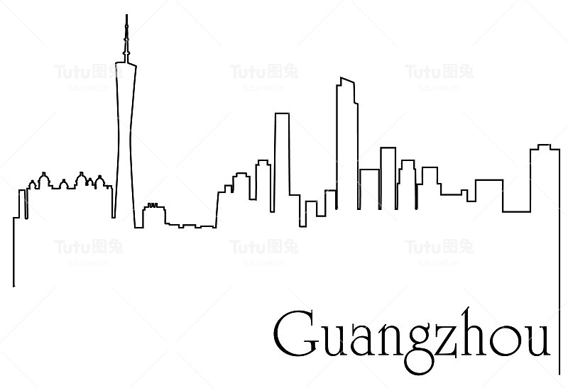 广州市一线图背景
