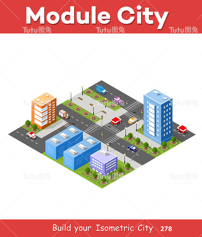城市等距三维交叉口