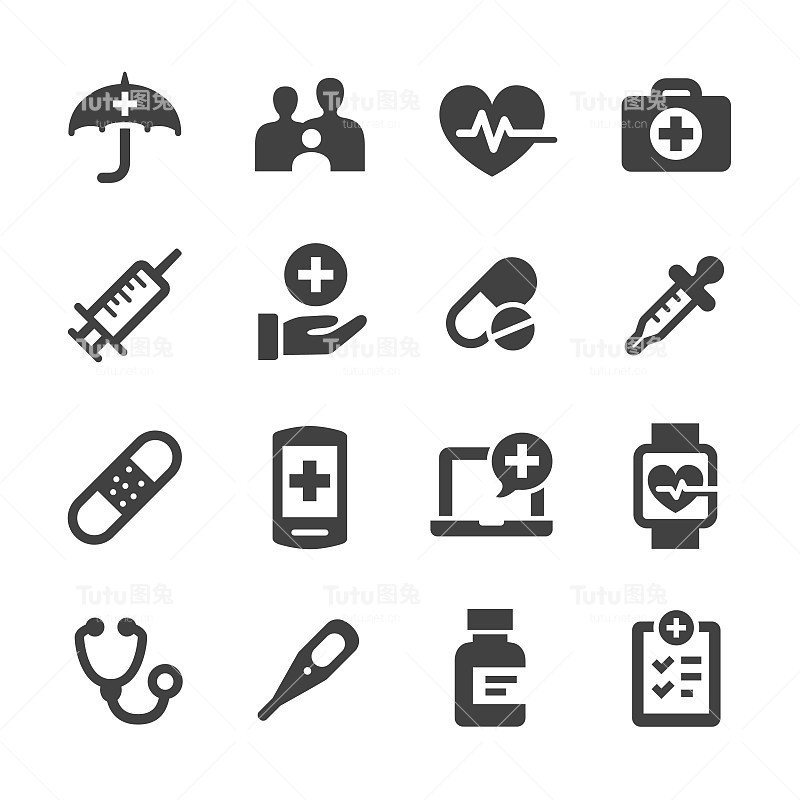 医疗保健图标-极致系列
