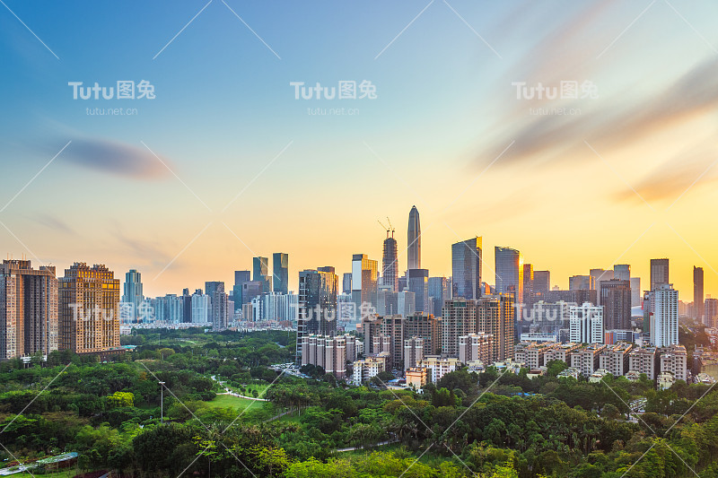 深圳市中心城市天际线风景