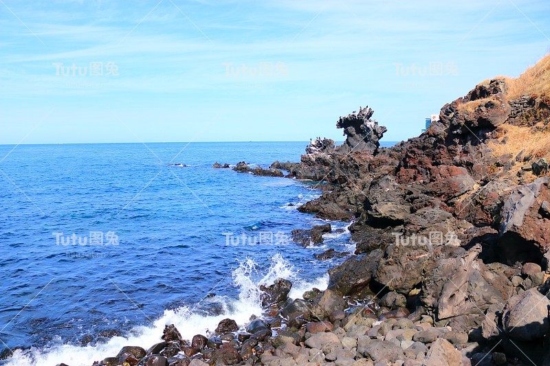 龙首岩，海岸，海，