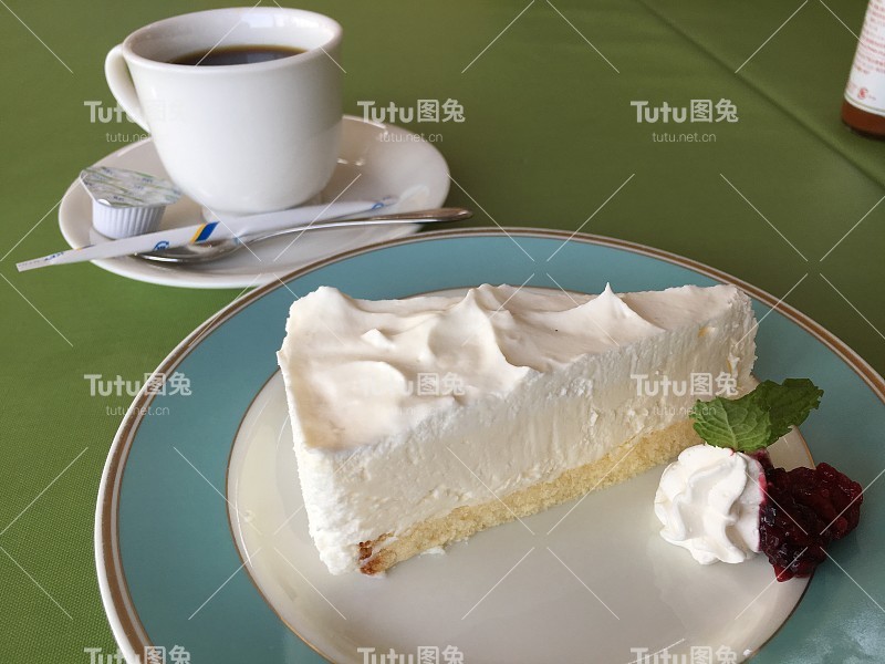 下午茶和奶酪蛋糕