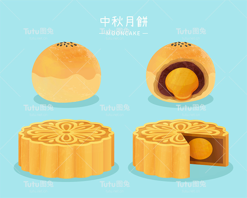 粤式月饼和蛋黄酥