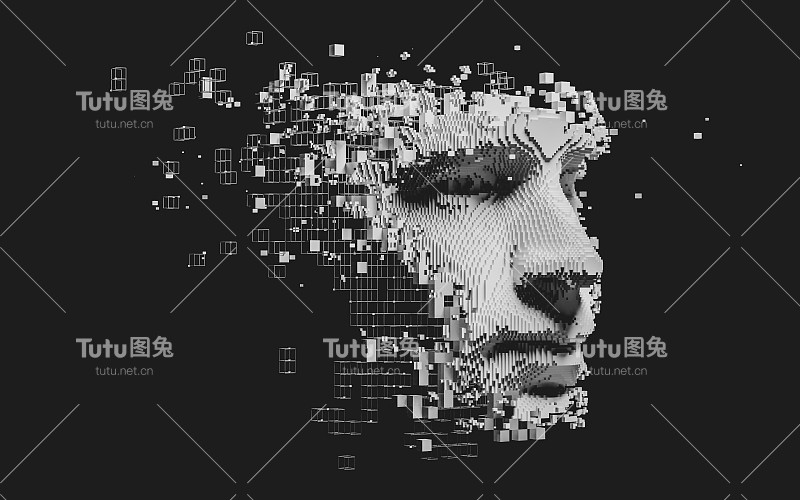抽象数字人脸