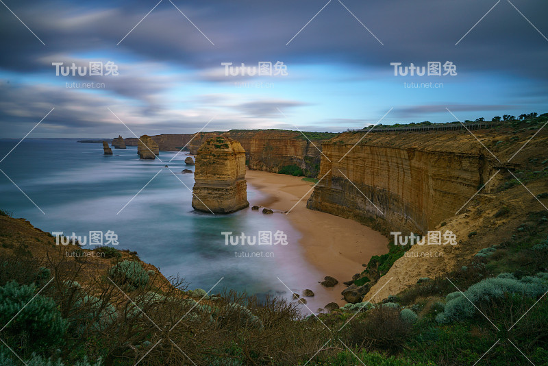 十二使徒在日出，大洋路在维多利亚，澳大利亚