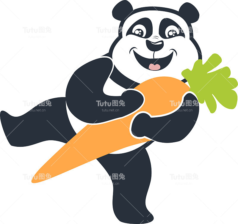 熊猫配图的餐点