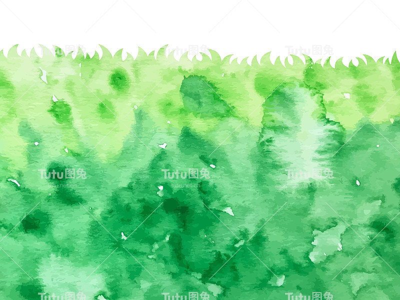 水彩风格的草地插图
