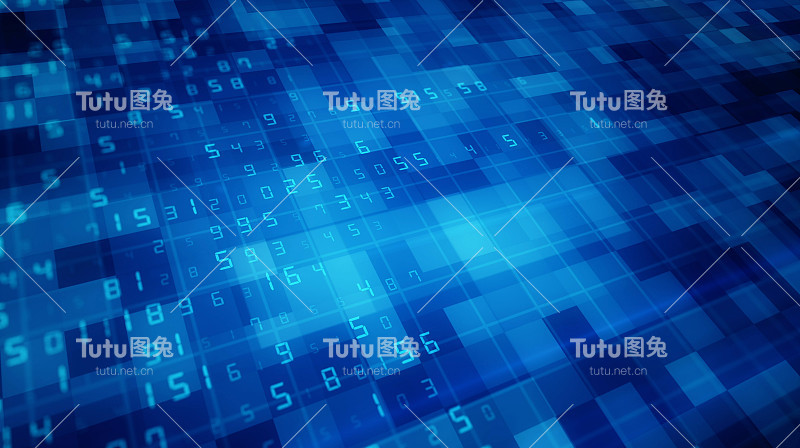 抽象数字网络数据空间，技术抽象未来数据背景。