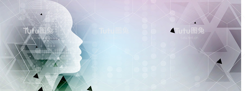 人工智能。网络技术背景。虚拟的概念