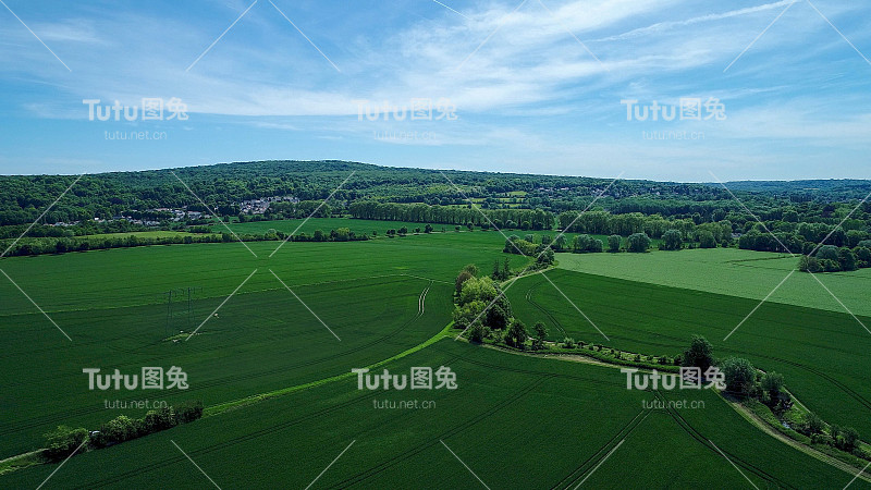 从空中俯瞰法国维森地区自然公园