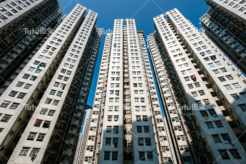 住宅建筑外立面，房地产外立面，香港