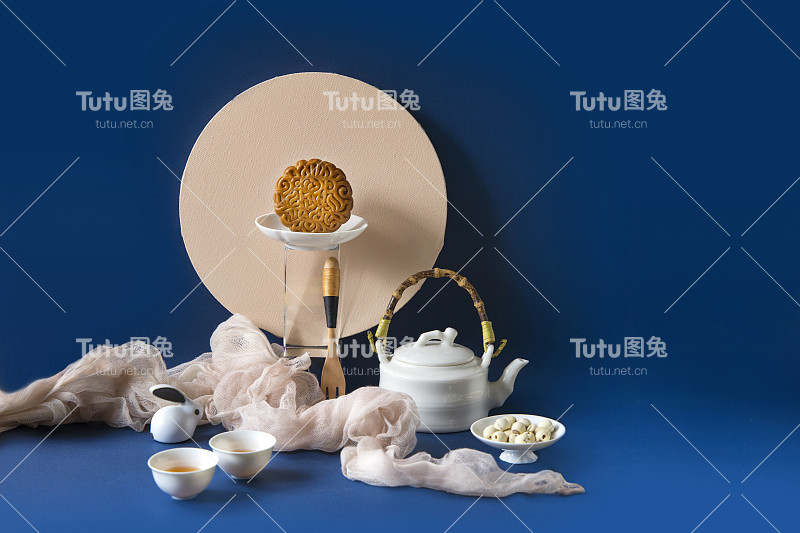中秋节吃喝静物。