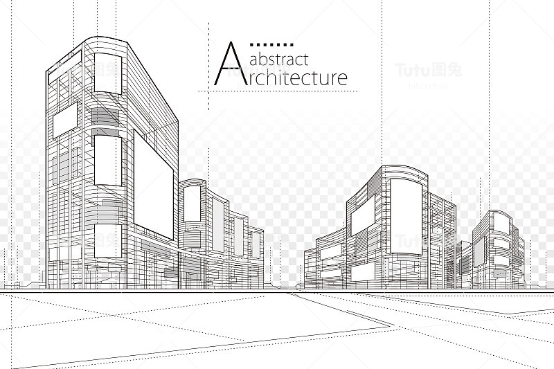 建筑抽象画。