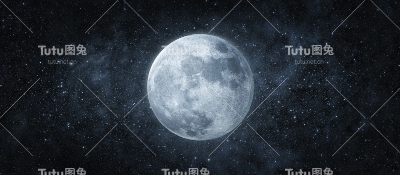 太空中的月球全景图