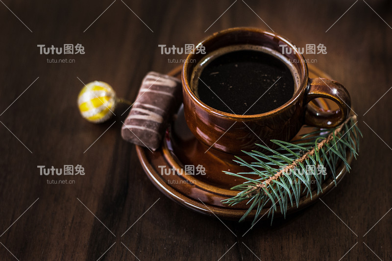 圣诞节的早晨咖啡